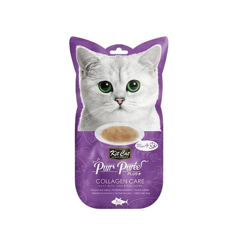 كيت كات بور بيوريه بلس مكافآت للقطط بالتونة والكولاجين